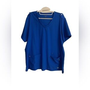 Material Girl Blue Scrub Top